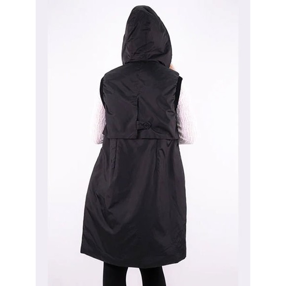 Women's Sleeveless Hooded Long Vest Coat Size M Puffer Michael Tyler Cozy NWT - Picture 3 of 4